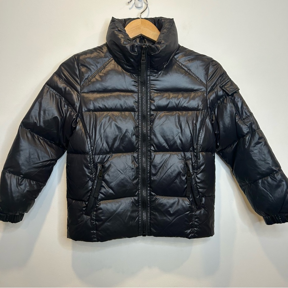 Sam S13 Girls High Shine Straight Down Puffer Jacket Black